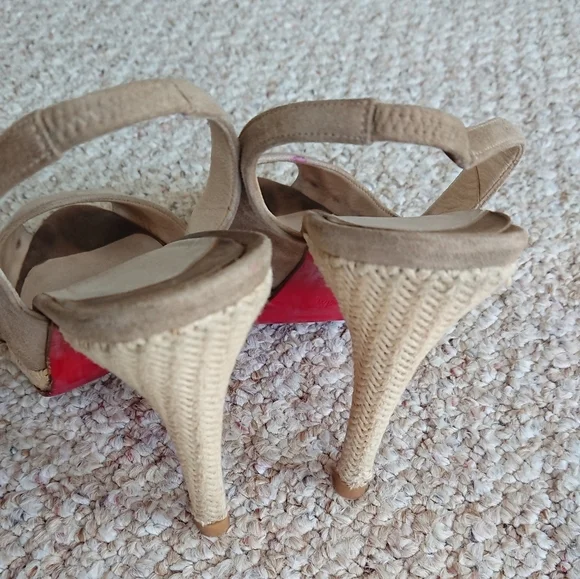 Christian Louboutin Tan Slingback Sandals